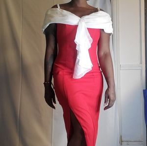 VTG Off the Shoulder red Dress